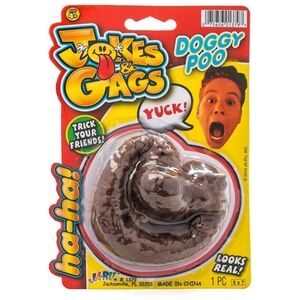 NEW Prank Fake Realistic Dog Poop Toy White Elephant Dirty Santa Gag Gift